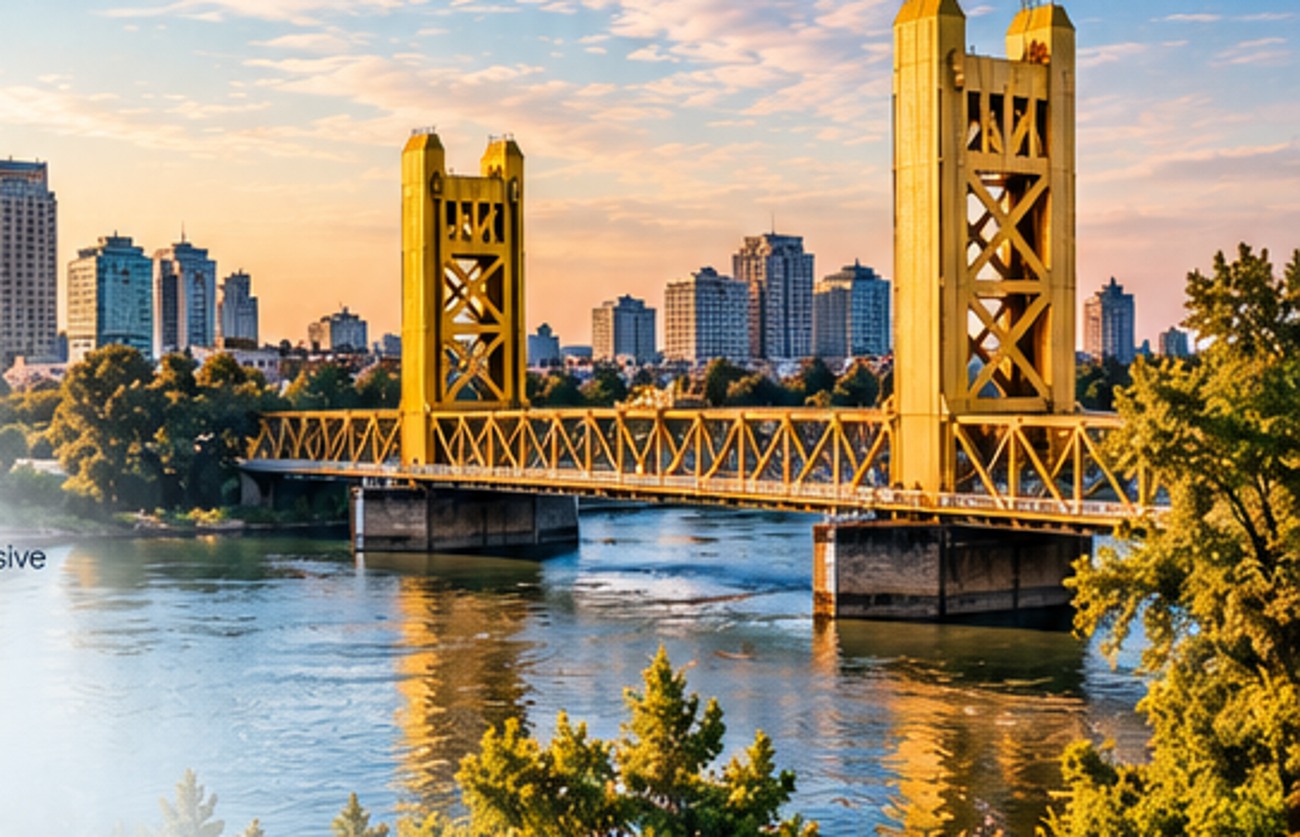 Illustrative Sacramento riverfront skyline